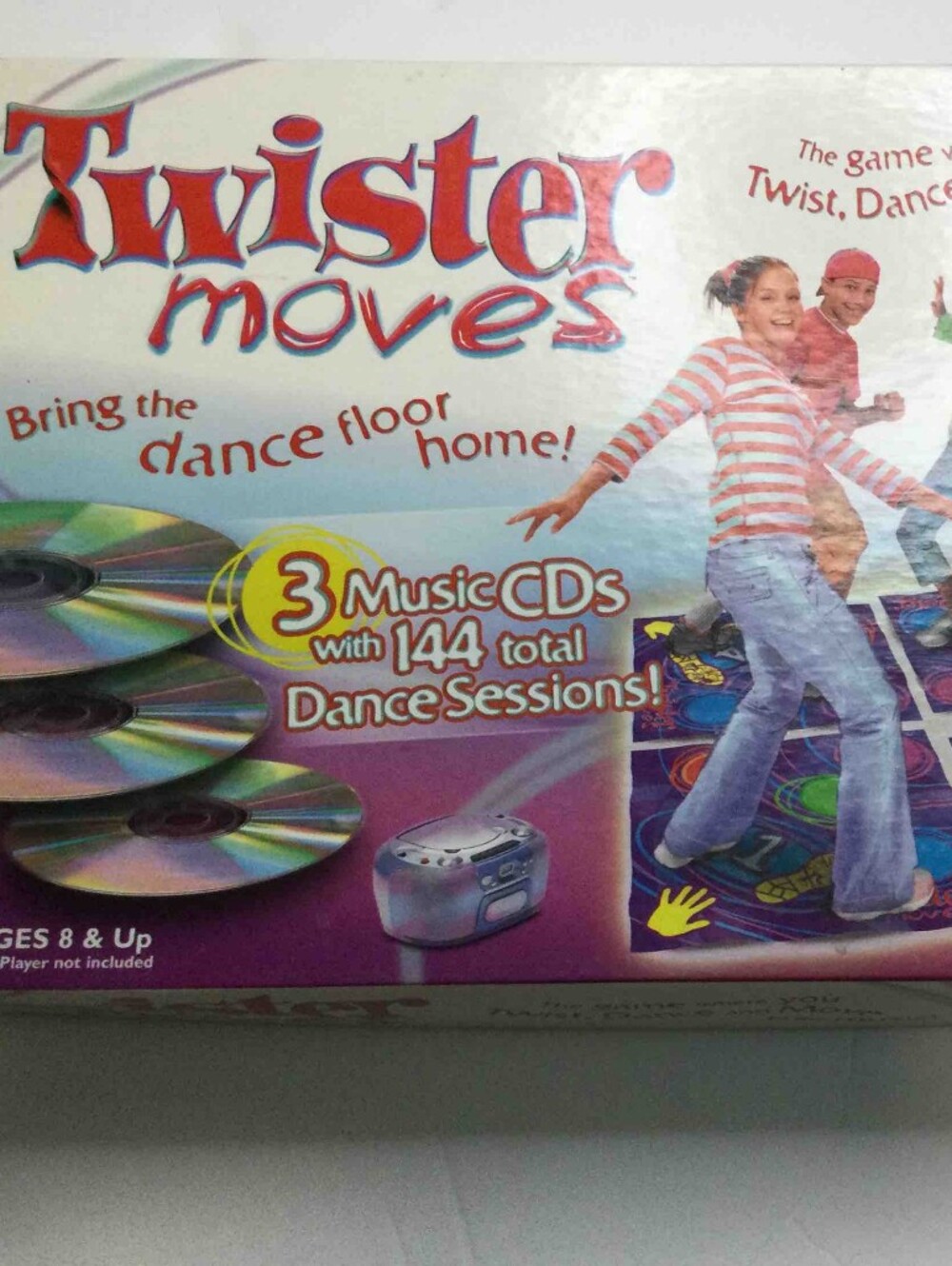 Twister Moves Dance Game - Purple and Multicolor Play Mat